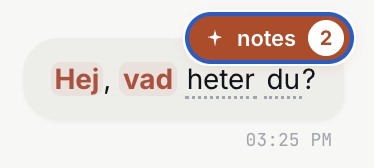 Inline note badge.